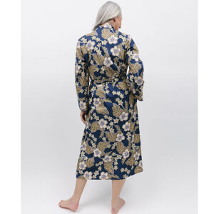 Cyberjammies Winnie Lace Trim Floral Print Long Dressing Gown